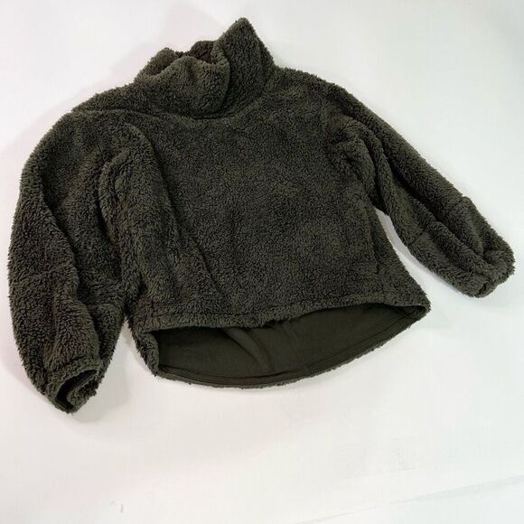 Lululemon Sweater Womens Medium Large Green Warmth Restore Sherpa Pullover cozy - Picture 1 of 8